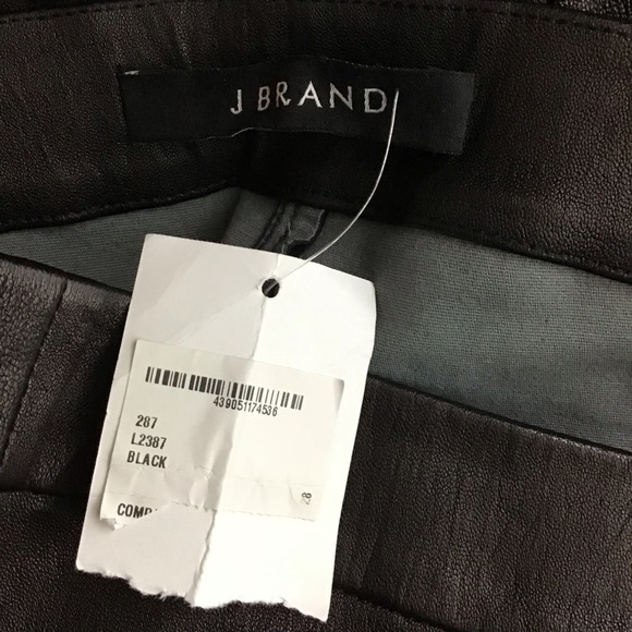 NEW NWT J Brand Leather Pants Vivia High Rise Flared - Picture 9 of 12